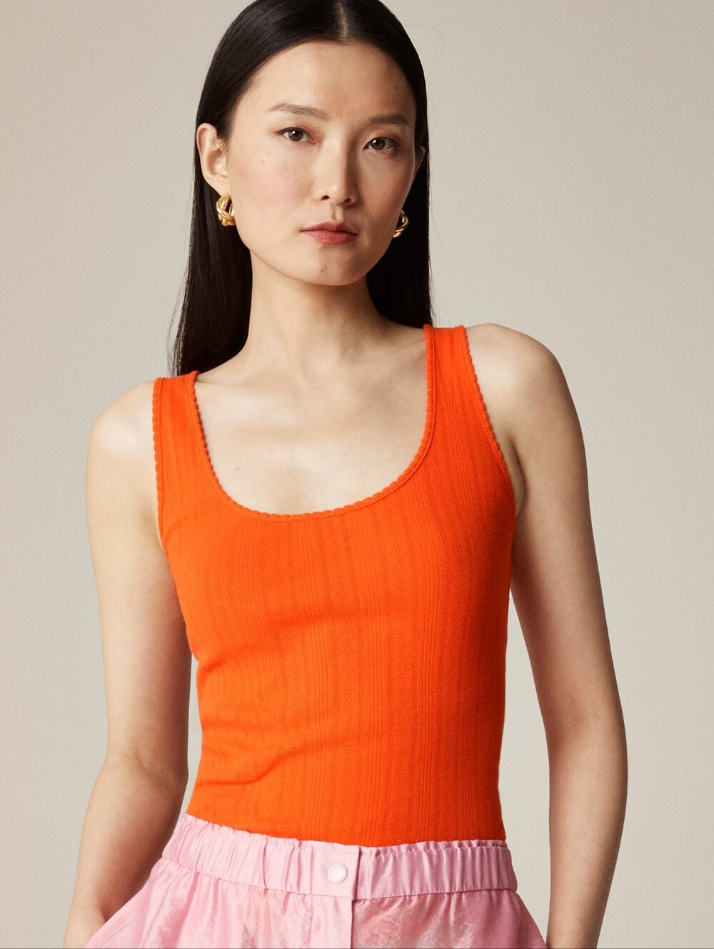 J Crew Pointelle tank top